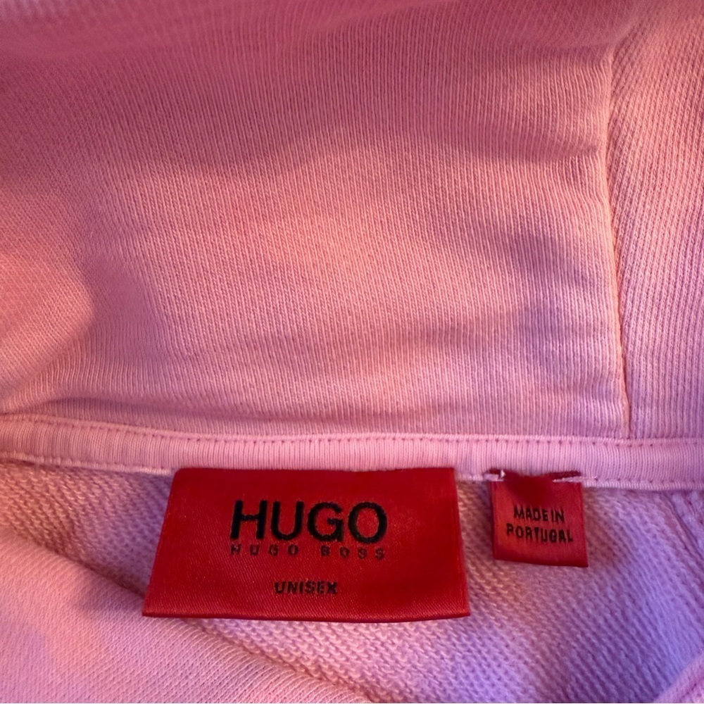 HUGO BOSS Hugo Unisex Pink Derraine Hoodie – Size Small Oversized fit Streetwear - Picture 2 of 14